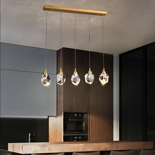Lustre moderne LED avec larme en cristal Tyana - vue 3 sur 5