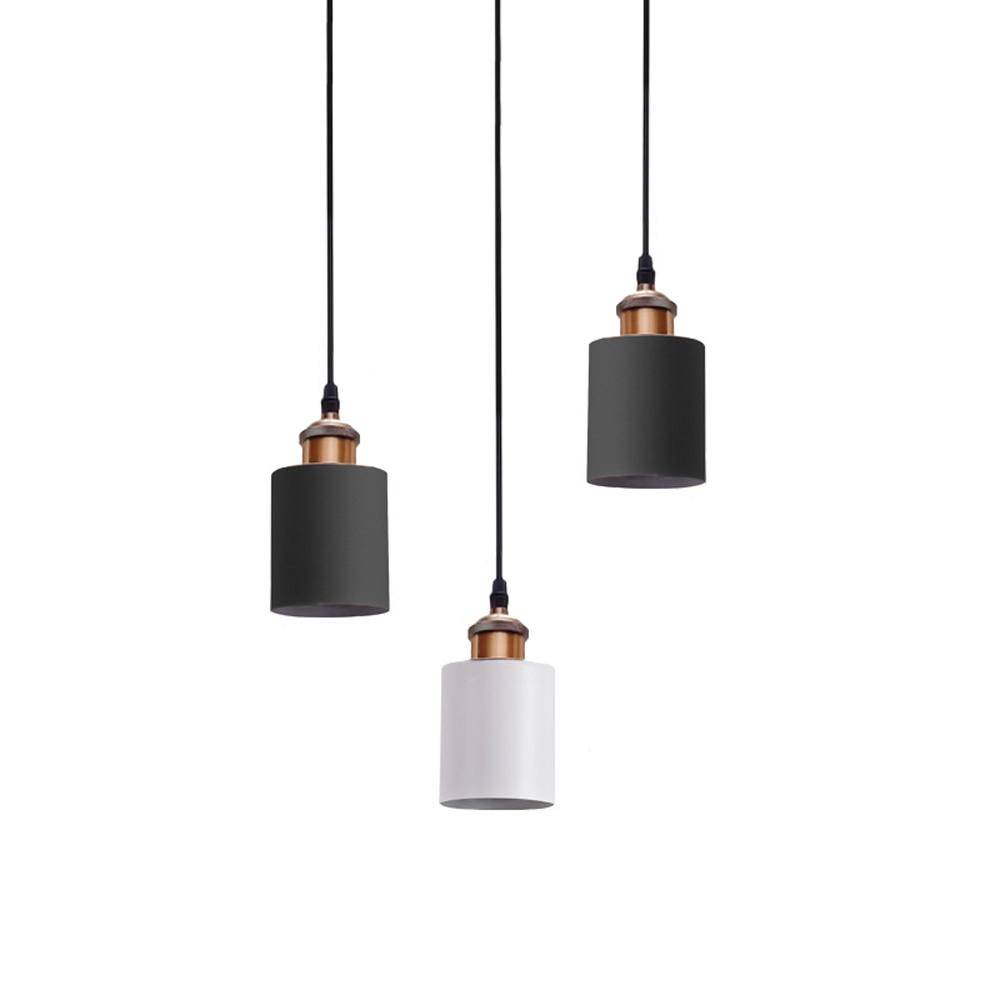 Suspension design à LED avec abat-jour cylindre en métal Loft - vue 6 sur 8