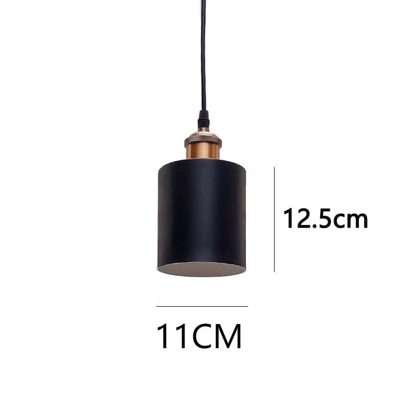 Suspension design à LED avec abat-jour cylindre en métal Loft - vue 8 sur 8