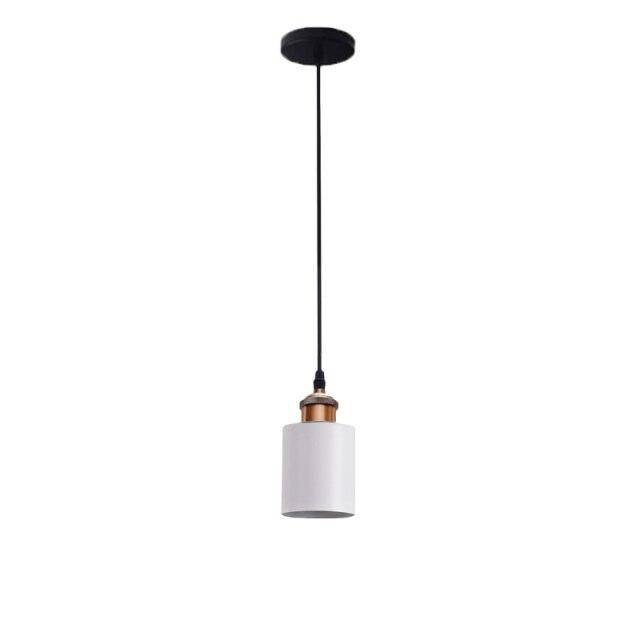 Suspension design à LED avec abat-jour cylindre en métal Loft - vue 5 sur 8