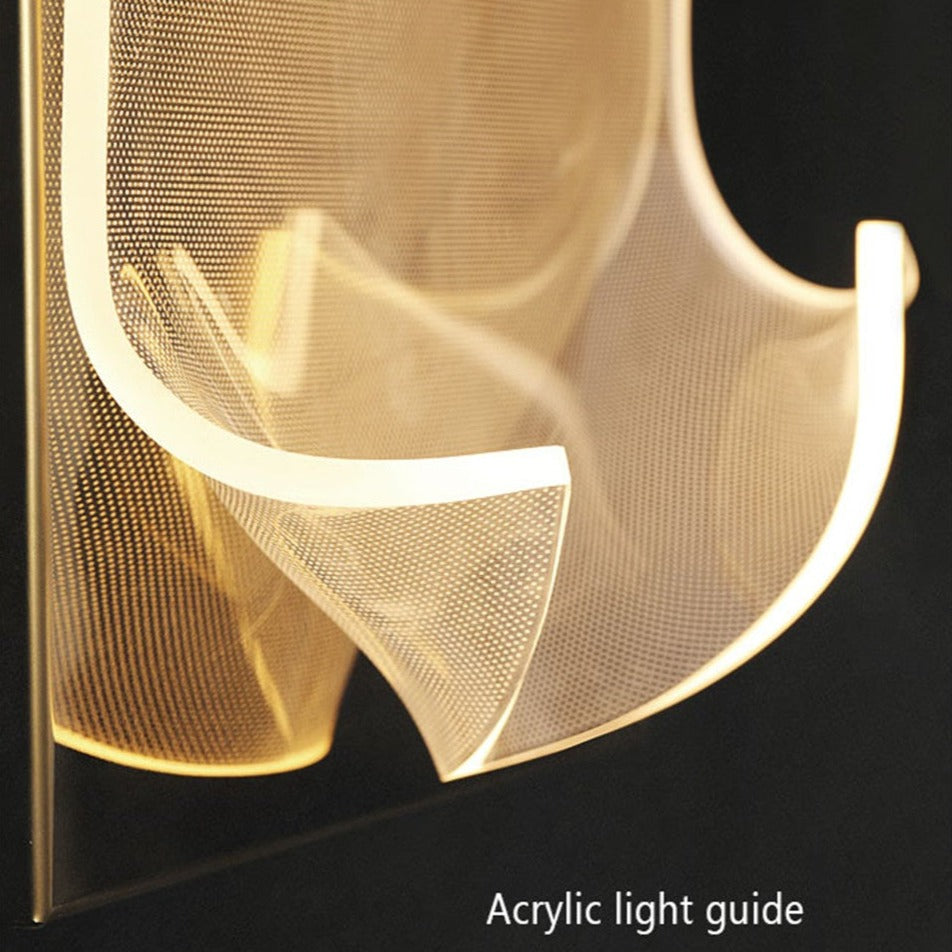 Applique murale design rectangulaire en métal doré Larry - vue 3 sur 8