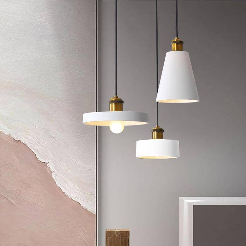 Suspension design à LED en métal avec abat-jour minimaliste Loft - vue 2 sur 25