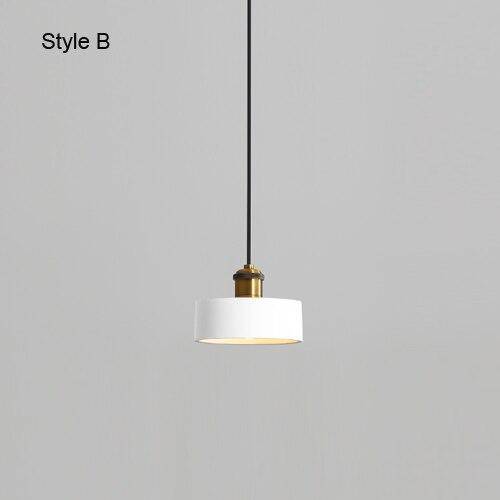 Suspension design à LED en métal avec abat-jour minimaliste Loft - vue 9 sur 25