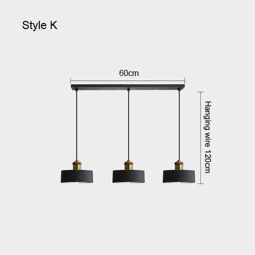 Suspension design à LED en métal avec abat-jour minimaliste Loft - vue 19 sur 25