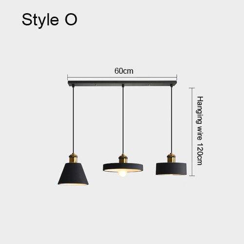 Suspension design à LED en métal avec abat-jour minimaliste Loft - vue 22 sur 25