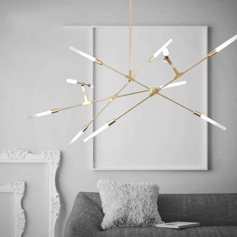Lustre design à LED aux branches dorées Luxury