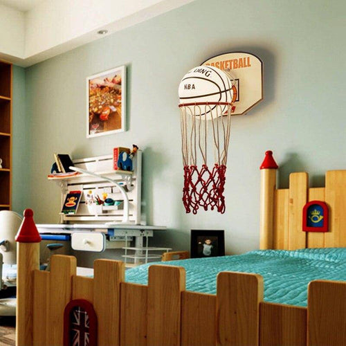 Applique murale à LED style panier de Basketball en métal Kids