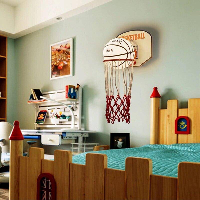 Applique murale à LED style panier de Basketball en métal Kids - vue 3 sur 6