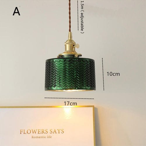 Suspension LED biforme vert et doré Dena - vue 13 sur 13