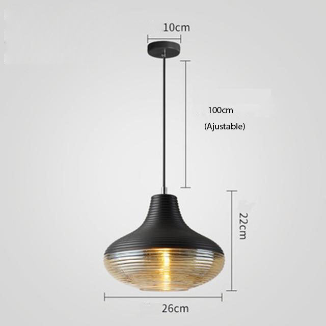 Suspension à LED moderne en verre Dolce