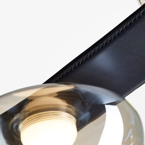 Lustre design en verre et métal Luna - vue 8 sur 7