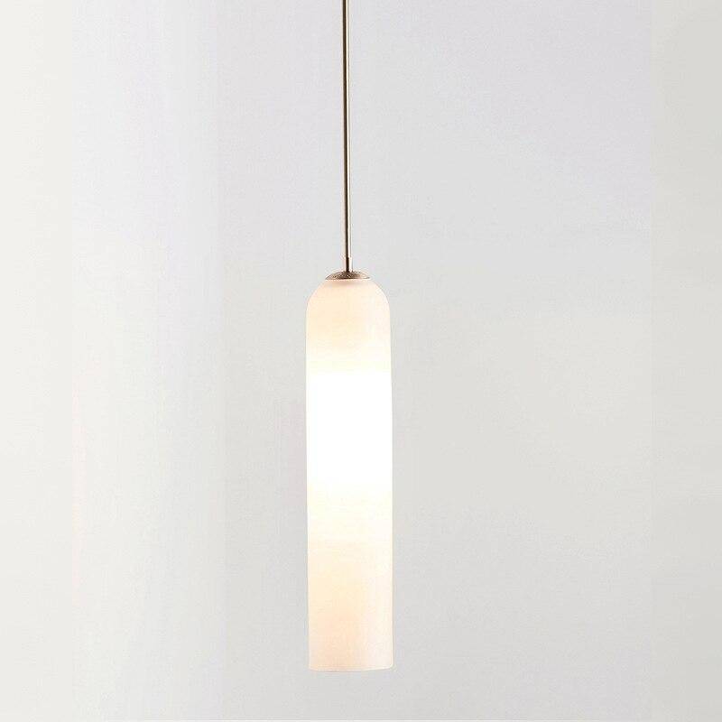 Suspension design à LED cylindre en verre Creative