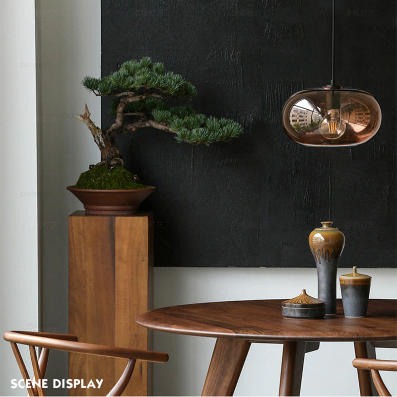 Suspension design avec abat-jour en verre arrondi Pannas - vue 5 sur 7