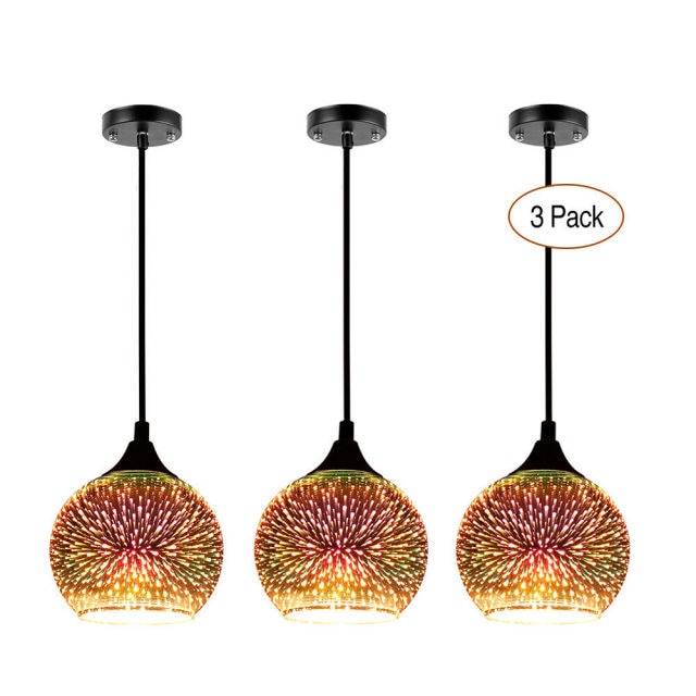 Suspension moderne en verre multicolore 3D Kaili - vue 14 sur 17