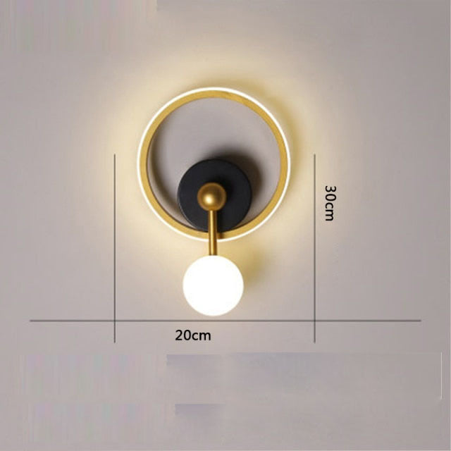 Applique murale design géométrique avec boule suspendue Oryna