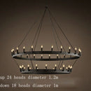 Kronleuchter im Vintage-Stil mit schwarzem Metallring Luxury Boris