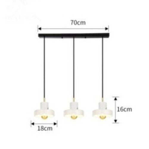 LED-Kronleuchter mit weißem Marmor-Lampenschirm Luxia - vue 8 sur 8