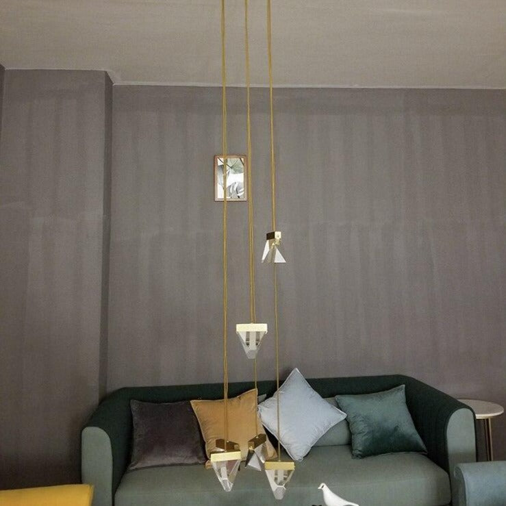 Lustre design en forme d'araignée en cristal Plyzia - vue 4 sur 8