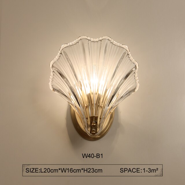 Moderne LED-Wandleuchte in Muschelform Shelly