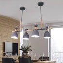 Pendelleuchte mit Spots aus Metall und Holz Wooden (verschiedene Farben)