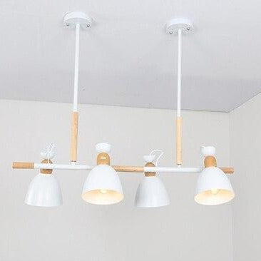 Pendelleuchte mit Spots aus Metall und Holz Wooden (verschiedene Farben) - vue 8 sur 8