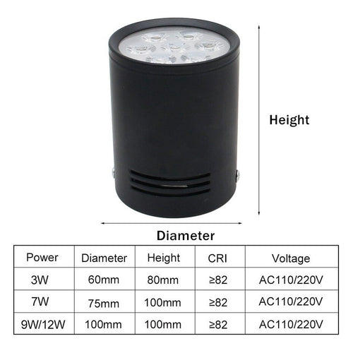 Spot moderne LED cylindrique en aluminium avec effet nid d'abeille Beepy