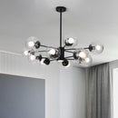 Lustre à bras et boules de verre Modern