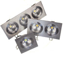 Industrieller LED-Spot Yaninah quadratisch aus Metall