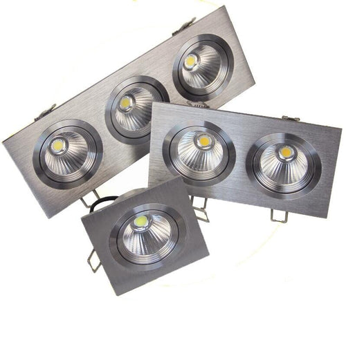 Industrieller LED-Spot Yaninah quadratisch aus Metall - vue 2 sur 5