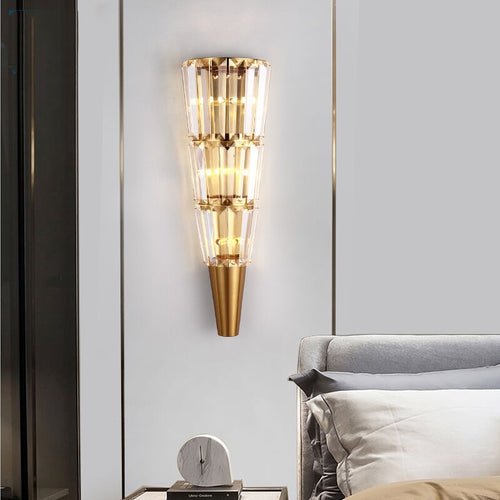 Applique murale moderne LED en forme conique en verre Doina - vue 6 sur 7
