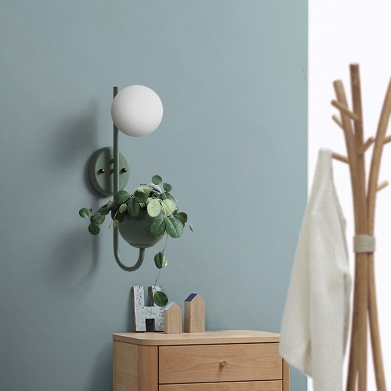 Applique murale moderne LED avec pot de plantes Xenia - vue 5 sur 14
