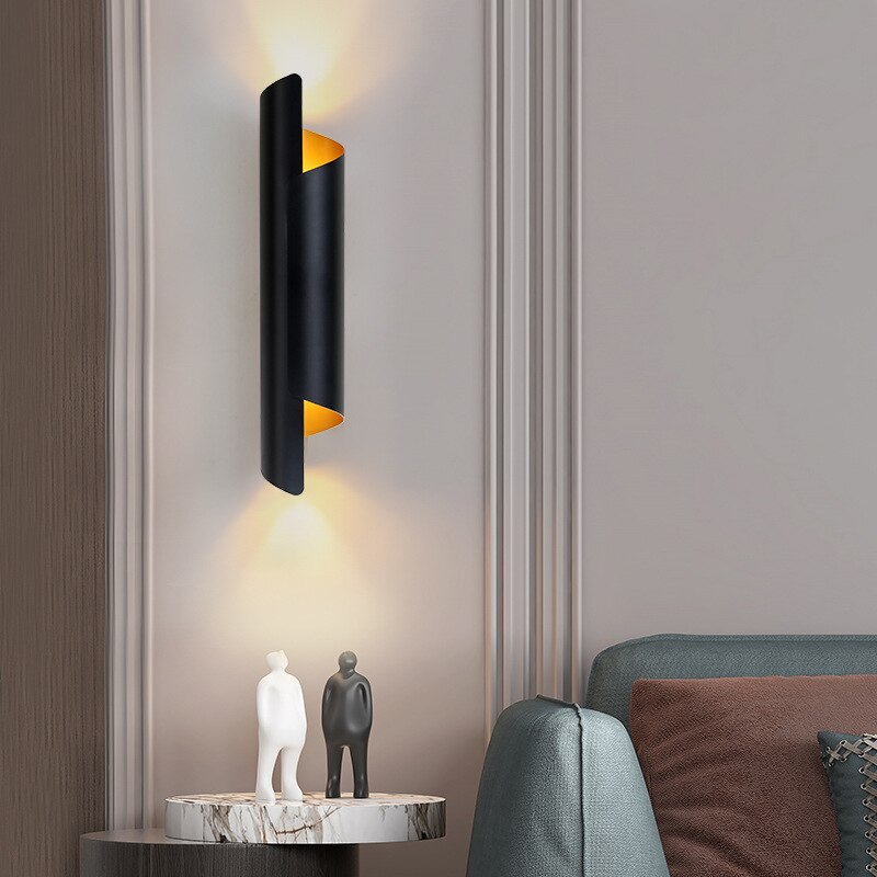 Applique murale moderne LED cylindrique et métallique Amaia - vue 3 sur 9