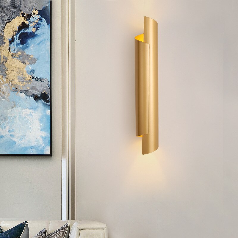 Applique murale moderne LED cylindrique et métallique Amaia - vue 4 sur 9