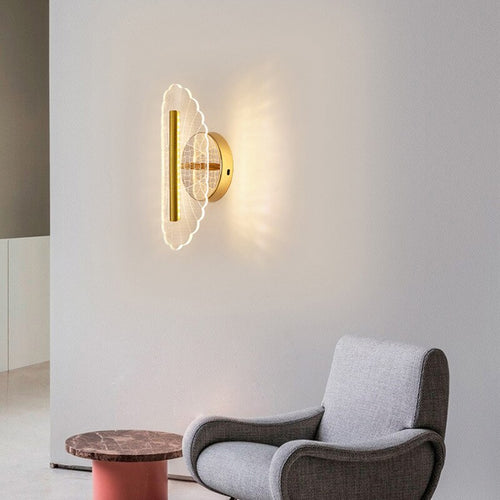 Applique murale LED moderne transparent et doré Jilor - vue 4 sur 10