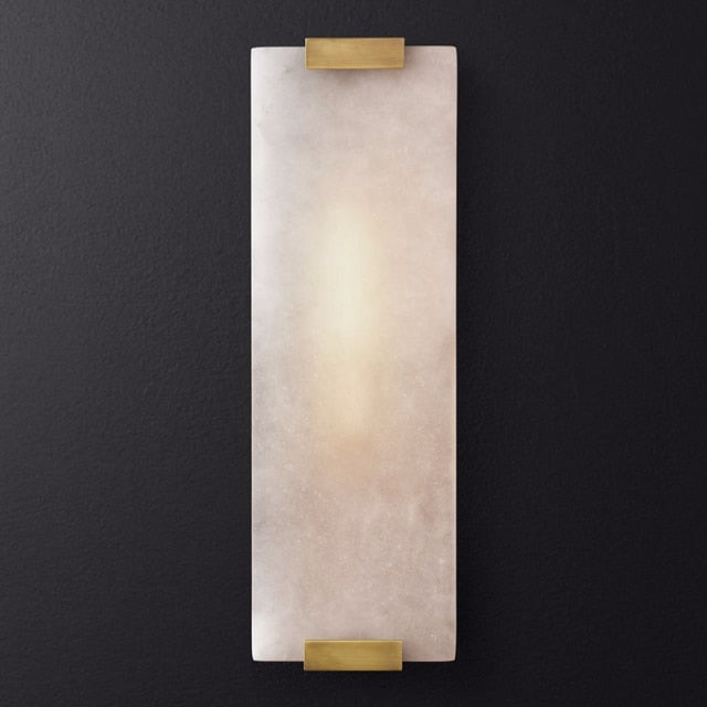 Applique murale moderne LED rectangulaire en marbre Zinerva