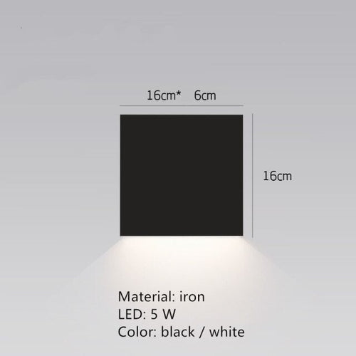 Design-Wandleuchte LED Quadrat oder L-Form Metall Zia - vue 9 sur 13