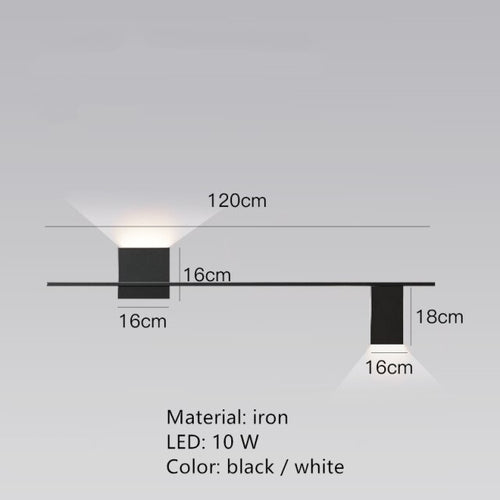 Design-Wandleuchte LED Quadrat oder L-Form Metall Zia - vue 11 sur 13