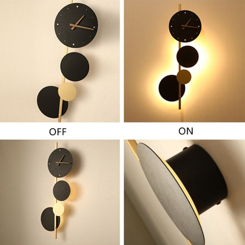 Applique murale LED moderne avec horloge Scony - vue 6 sur 7