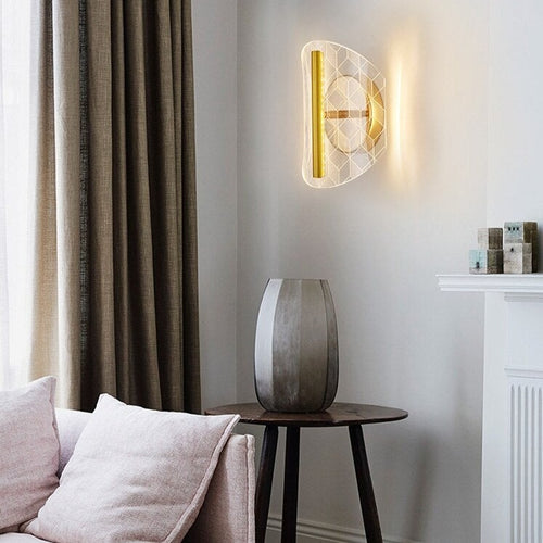 Applique murale LED moderne transparent et doré Jilor - vue 5 sur 10