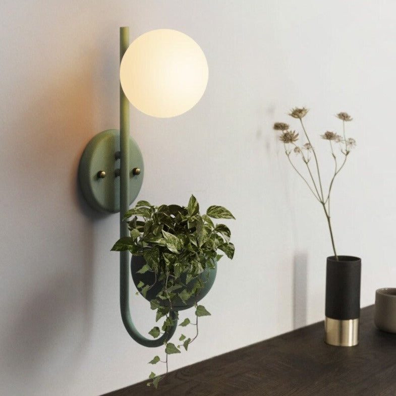 Applique murale moderne LED avec pot de plantes Xenia - vue 12 sur 14