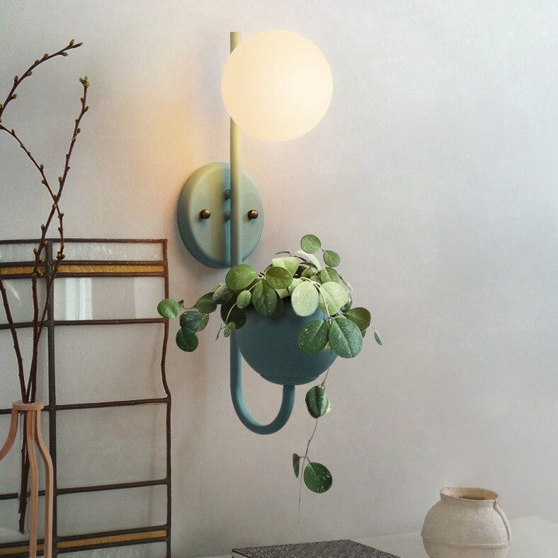 Applique murale moderne LED avec pot de plantes Xenia - vue 7 sur 14