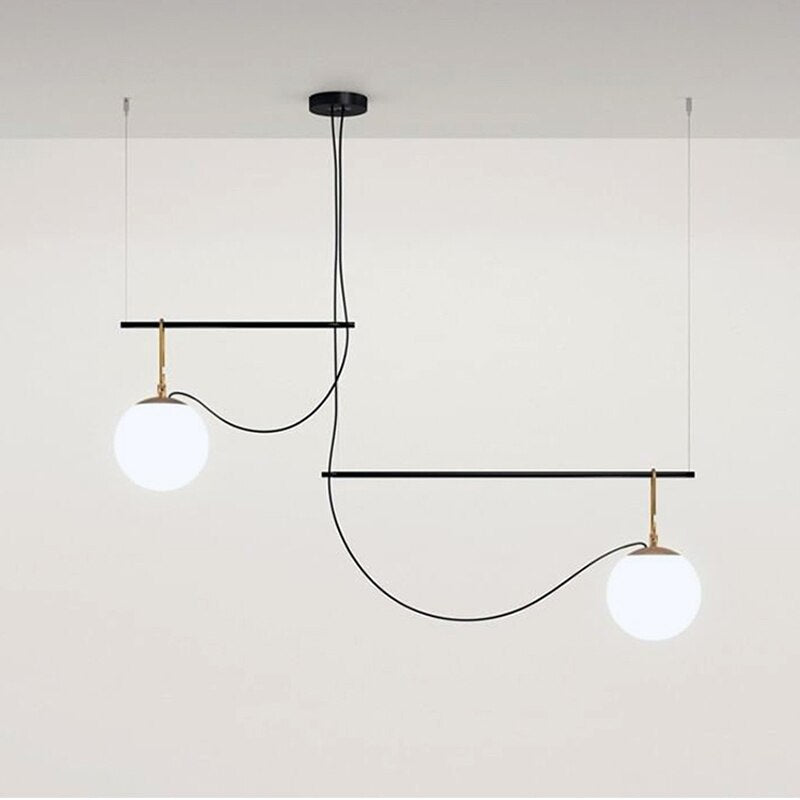 Lustre moderne LED avec un globe en verre Aitné - vue 4 sur 5