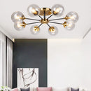 Moderne LED-Deckenleuchte mit Stern-Design und Glaskugeln Iraide