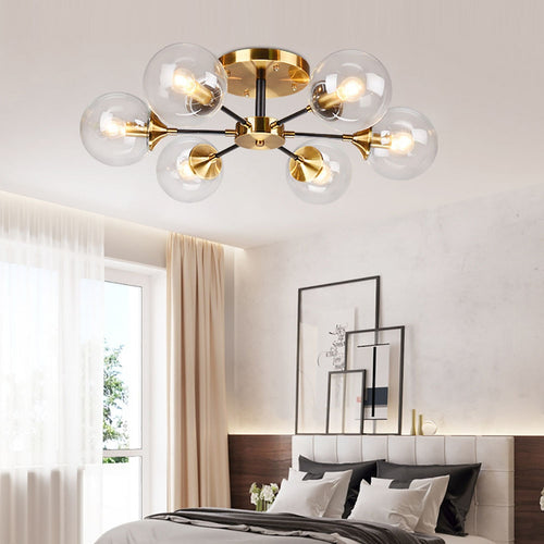 Moderne LED-Deckenleuchte mit Stern-Design und Glaskugeln Iraide - vue 7 sur 19