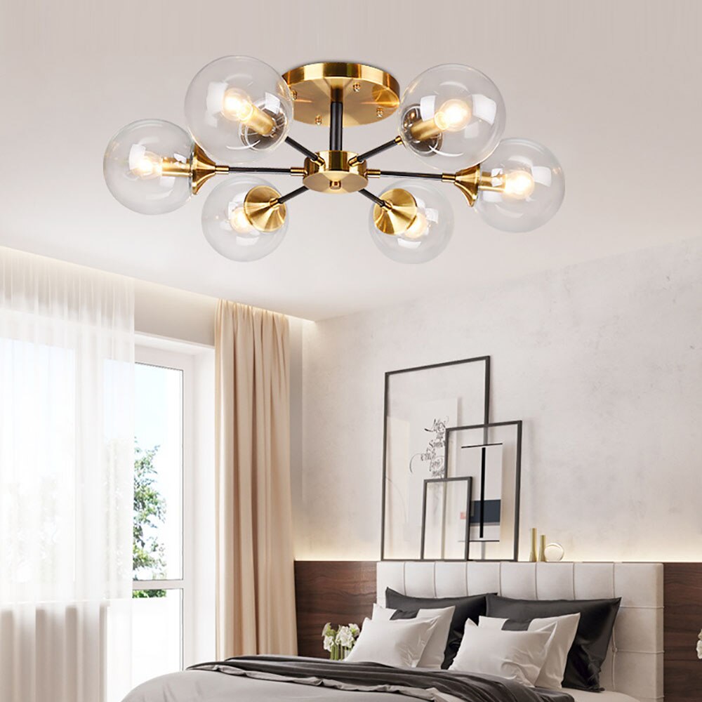 Moderne LED-Deckenleuchte mit Stern-Design und Glaskugeln Iraide - vue 5 sur 19