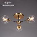 Moderne LED-Deckenleuchte mit Stern-Design und Glaskugeln Iraide
