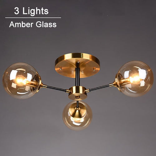 Moderne LED-Deckenleuchte mit Stern-Design und Glaskugeln Iraide - vue 9 sur 19