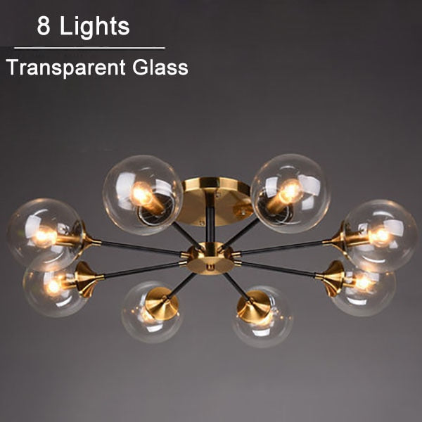 Moderne LED-Deckenleuchte mit Stern-Design und Glaskugeln Iraide - vue 18 sur 19