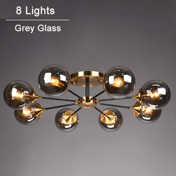 Moderne LED-Deckenleuchte mit Stern-Design und Glaskugeln Iraide - vue 19 sur 19