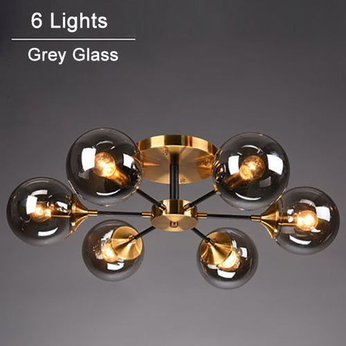 Moderne LED-Deckenleuchte mit Stern-Design und Glaskugeln Iraide - vue 16 sur 19
